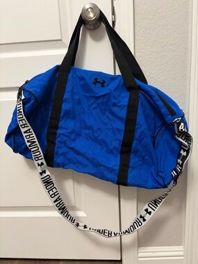 Under Armour Bright Blue Duffel Bag with Branded Strap